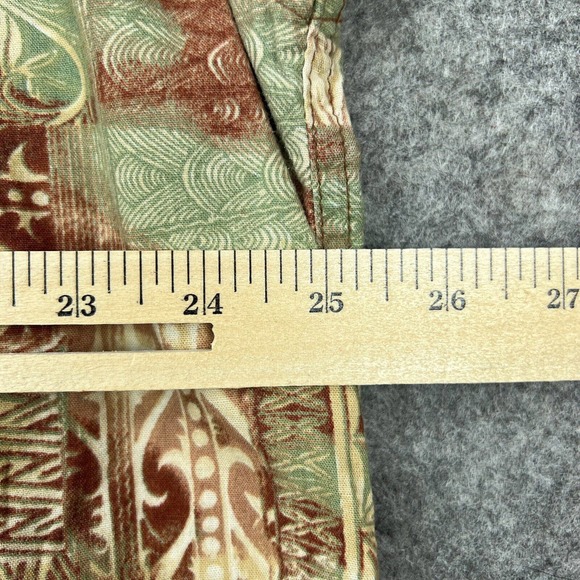 Weekender Shirt Mens Extra Large Brown Hawaiian Short Sleeve Button Up Camp VTG - Picture 9 of 12